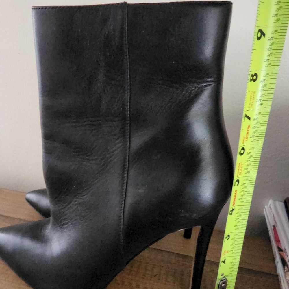 Aldos black leather booties (barely worn)